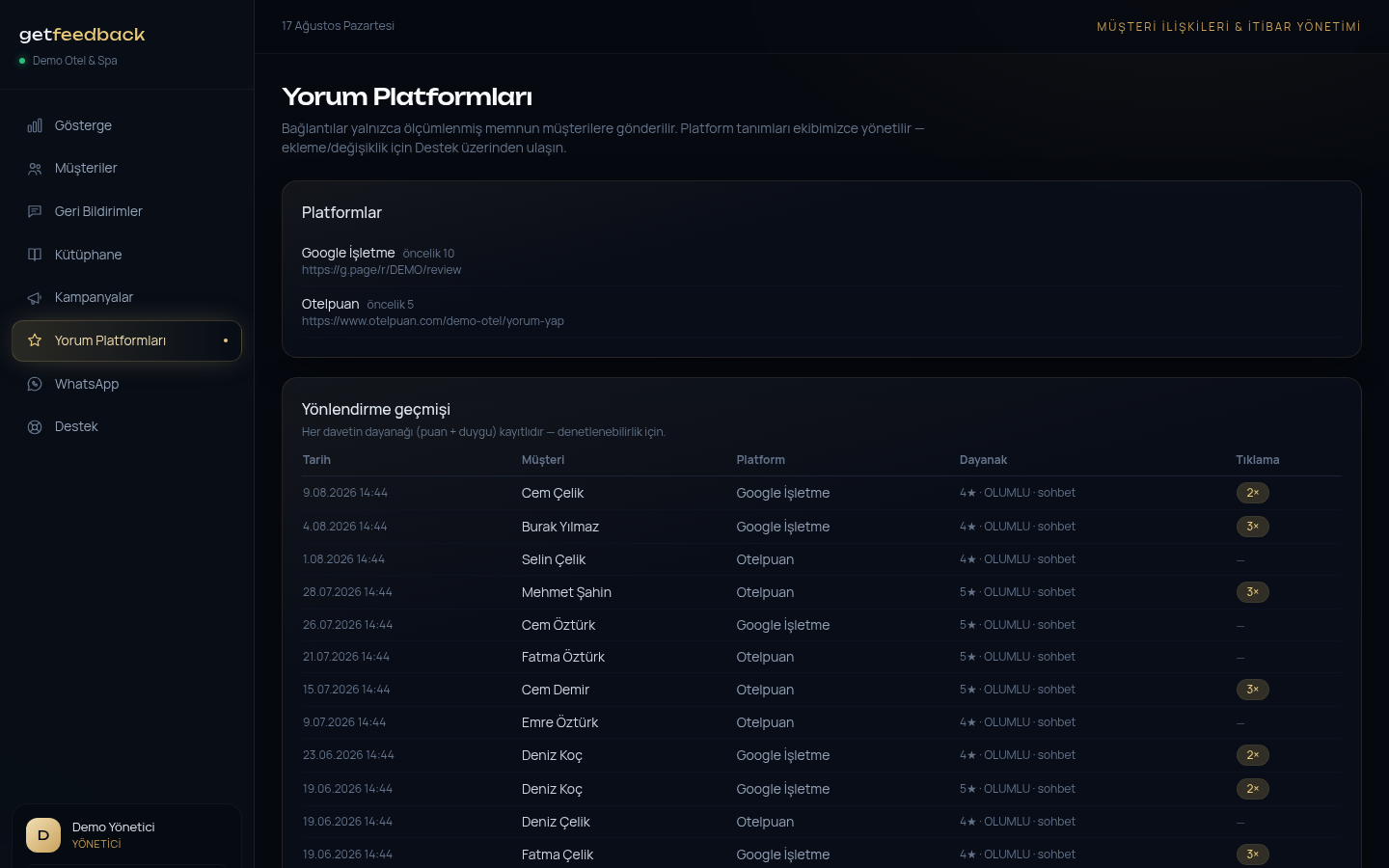 Yorum platformları ve yönlendirme