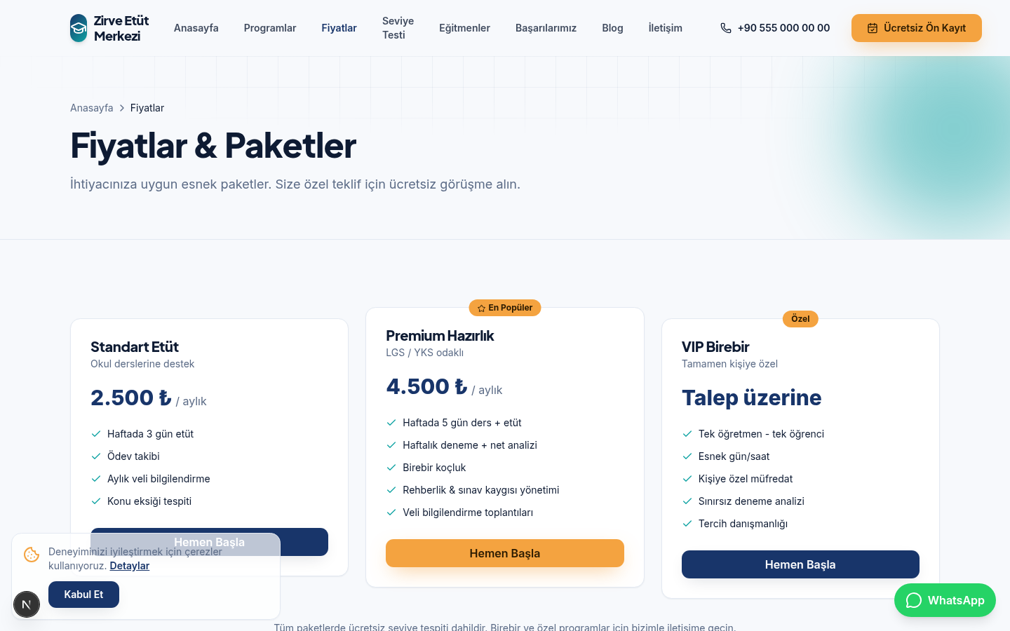 fiyatlar