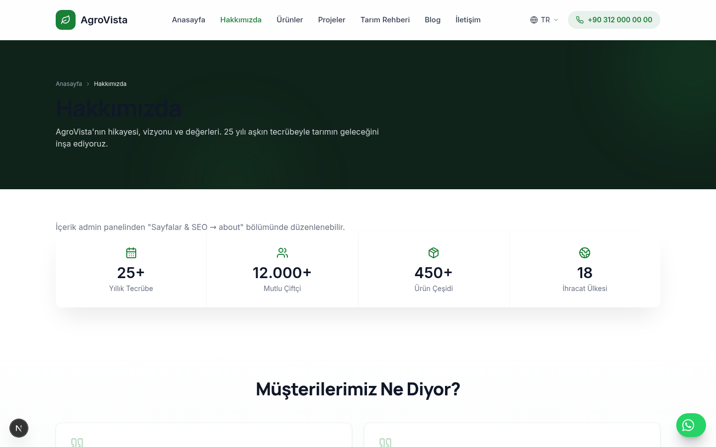 Hakkımızda — AgroVista