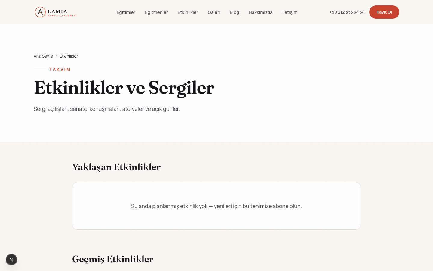 Etkinlikler ve Sergiler
