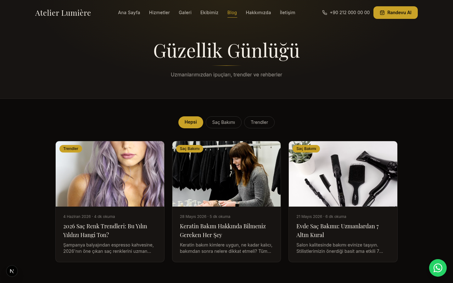 Güzellik Günlüğü — Blog